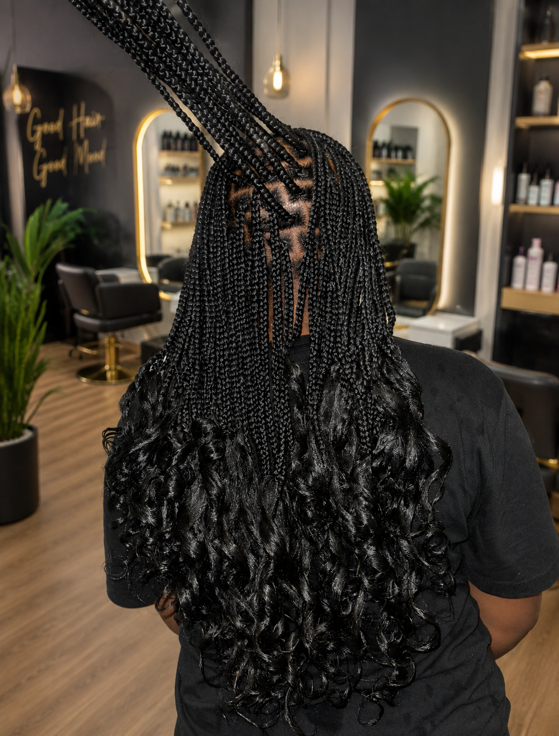 Medium French Curl Braids - Waist Length