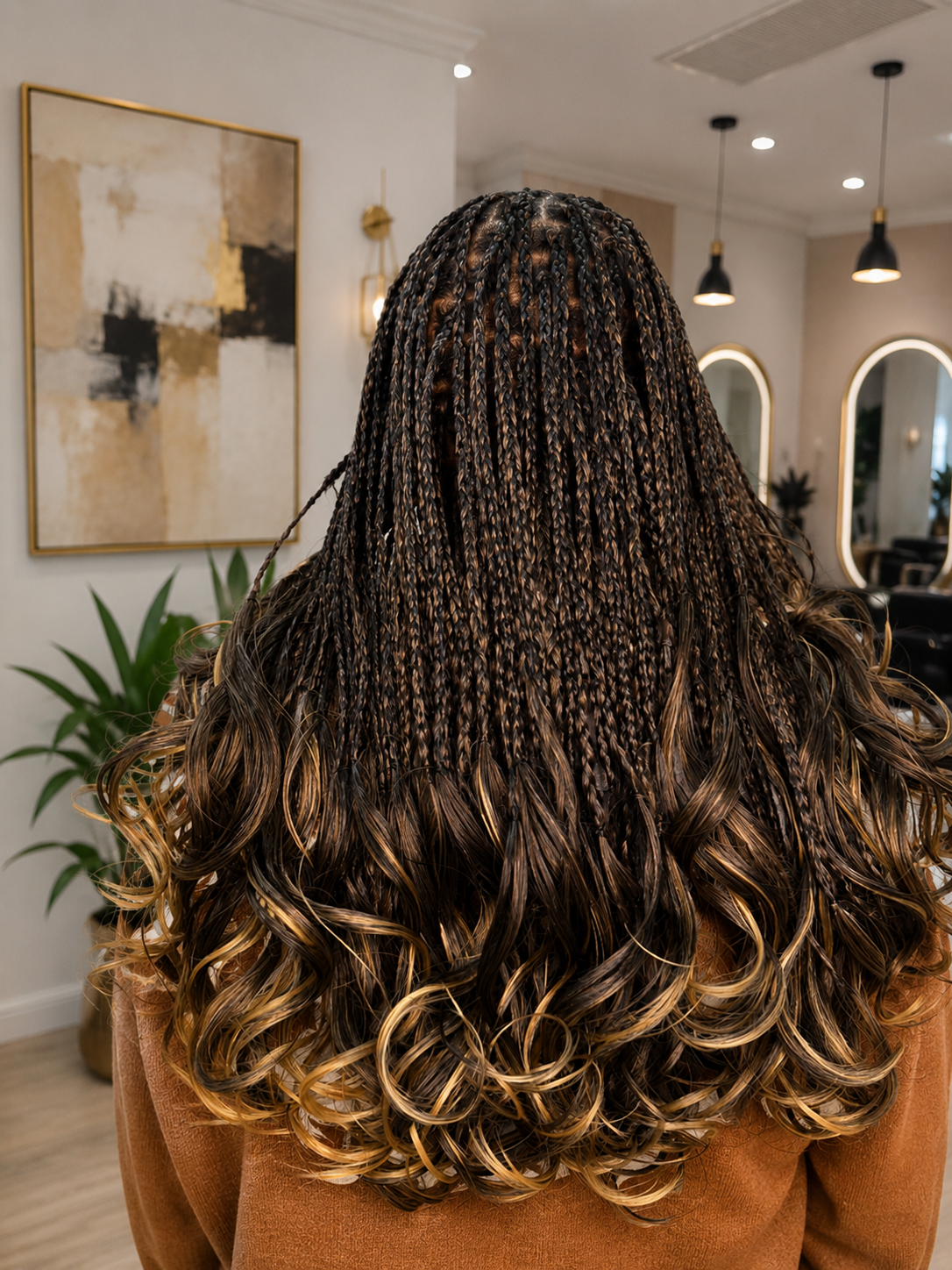 Medium French Curl Braids